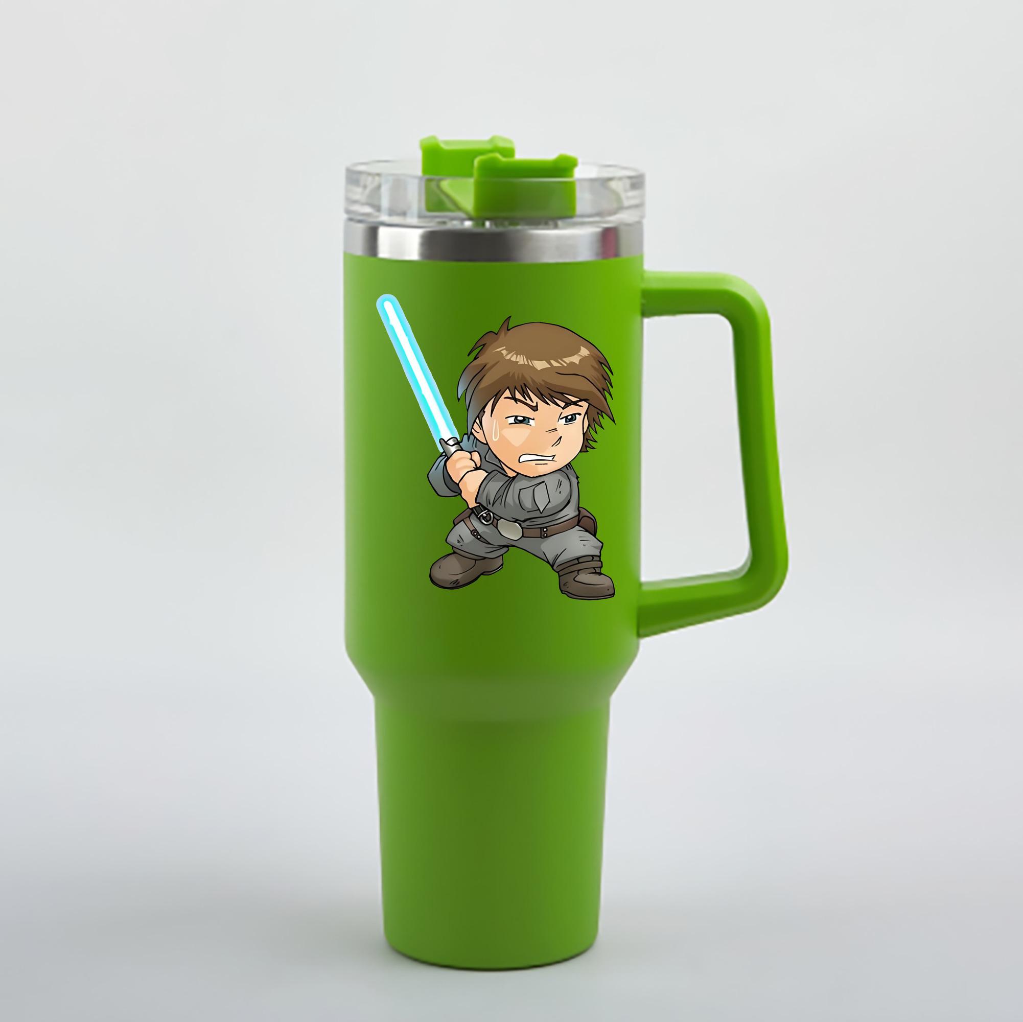 （画像用） スター・ウォーズ Star Wars 1200mL車用タンブラー - クリスタルステッカー（プラスチックストロー付き）